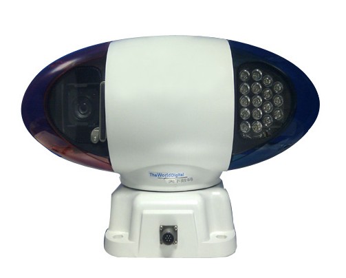 CCTV Security Vehicle-Mounted High Speed Dome PTZ Camera with Alarm & Flashing Light