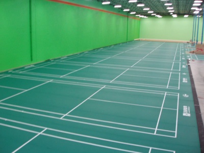 Badminton floor mat