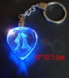 Promotional LED 3d laser engraved crystal keychain gifts