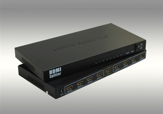 High quality 1 x 8 HDMI Splitter supports 3D,1080p