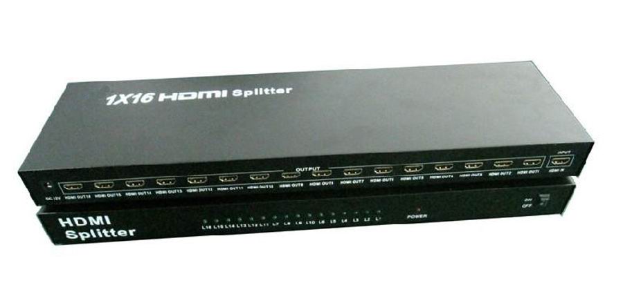 Hot sales, 1x16 HDMI Splitter HDMI 1 in 16 out