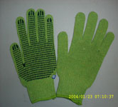 65% COTTON 35% POLYESTER GLOVES WITH PVC DOTS