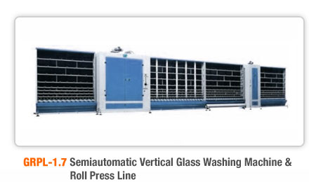 Semiautomatic Vertical Glass Washing and Roll Press Line