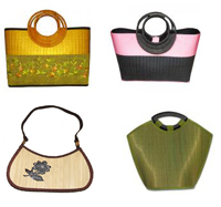 Bamboo rattan seagrass jute handbags