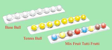 Base Ball, Tenis Ball, Mix Fruit
