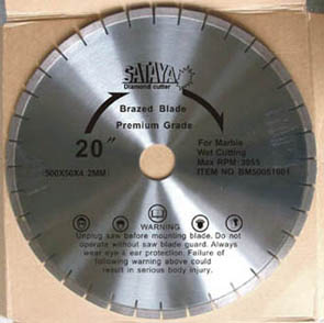 Laser welded diamond blade for concrete cutting
