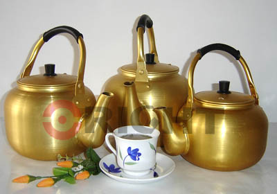 aluminium golden kettle