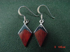 Sterling silver earings with colored stone!