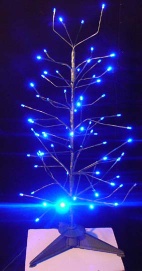 blue led christmas tree