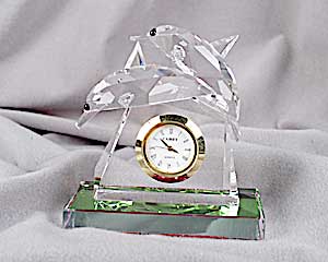 Clock with Twin Dolphins