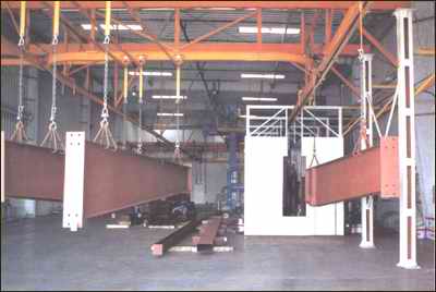 I beam welding assembly straightening production line