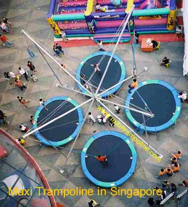 BUNGY TRAMPOLINE, BUNGEE TRAMPOLINES manufacturer, ELASTIC SALTO MONO BUNGEE TRAMPOLINE Bungy-trampoline MOBILE-TRAILER