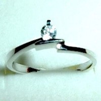 925 sterling silver ring studded with cubic zirconia