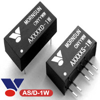 1W Isolated Unregulated Dual output SIP/DIP DC/DC Converter
