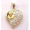 heart pendant with flower
