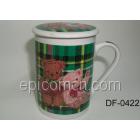 mug with cover and strainer