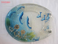 Polyresin toilet seat and cover