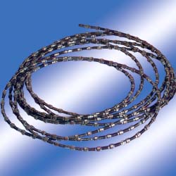 Diamond wires for marble, granite and other natural stones industries 