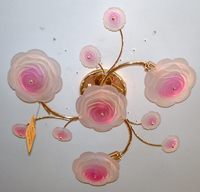 Ceiling lamp of the design(Form of the rose)