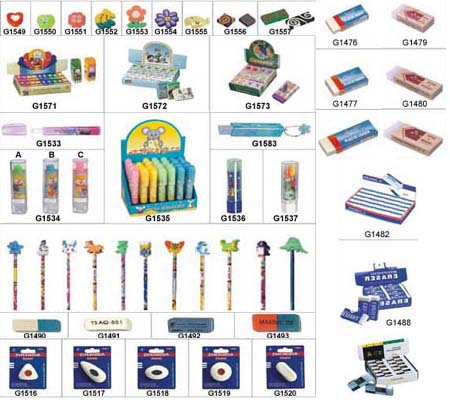 All kinds of school stationery