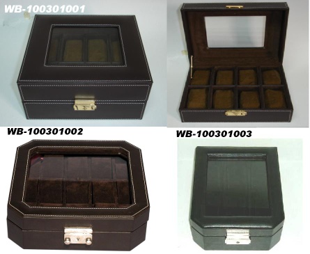 Leather watch boxes