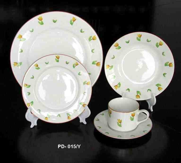 20pcs porcelain dinner set with elegant decal