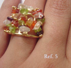 Several stones ring