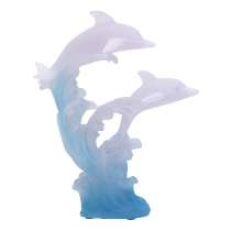 Frosted Glass Dolphins