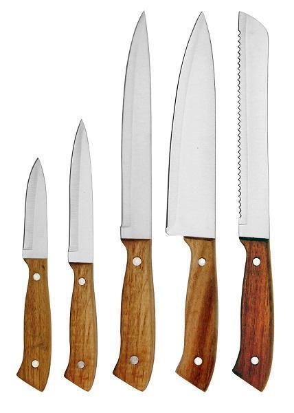 5-pc Kitchen Knife Set | Acacia Wood Handle!!salesprice