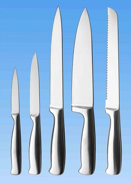 5-pc Kitchen Knife Set | All Stainless | Handle with Jagged End!!salesprice