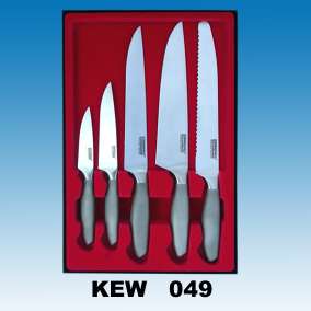 5-pc Knife Set | Grey Matte Sand Finish Handle!!salesprice