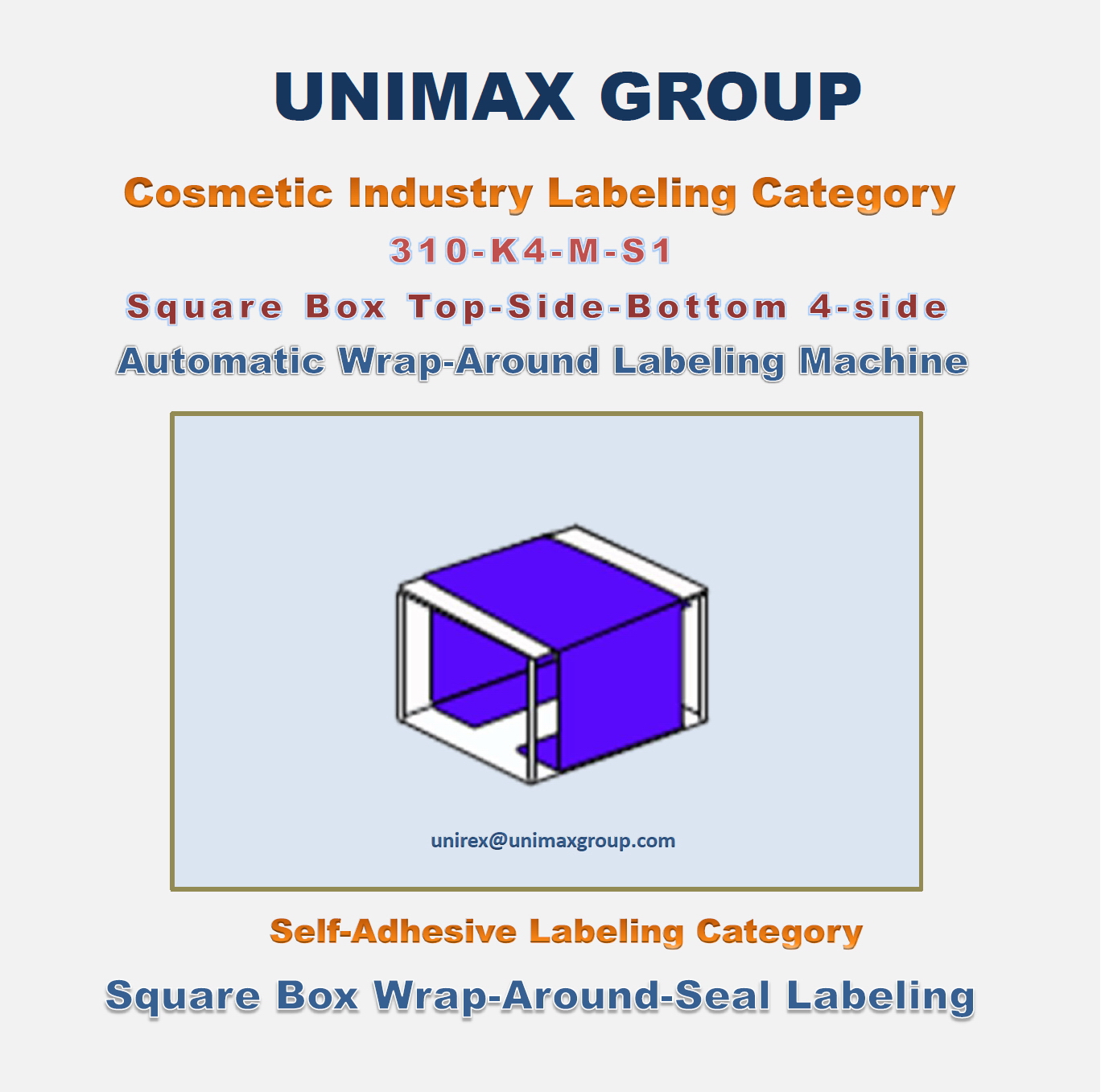 310-K4-S1 Square Box 4-Side Wrap-Around Labeling Machine!!salesprice