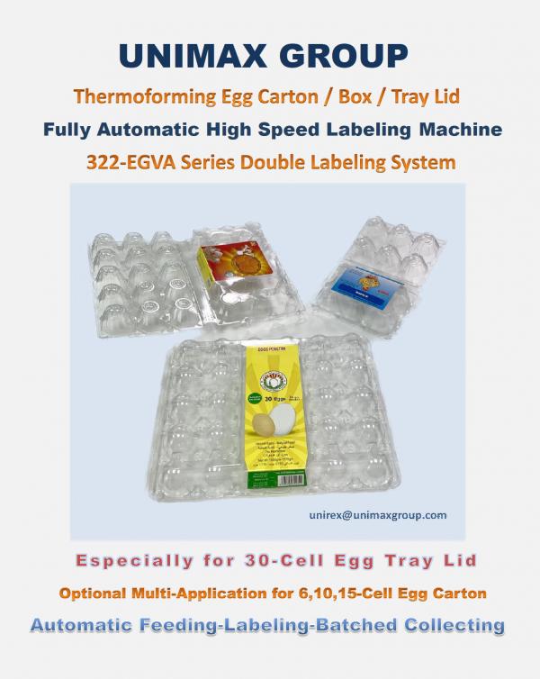 322-EGVA-S7HBC Thermoforming Egg Tray Lid/Carton High Speed Labeling Machine (Automatic Feeding-Batch Separation-Collecting System)!!salesprice