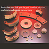 Brake Shoe and Disk Pad for Golf Vehicles, Bicycles, Machinery and Special Purpose Cars