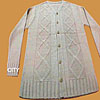 Ladies V - Neck L / S Cable Cardigan