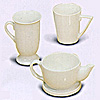 White Glazed Mugs
