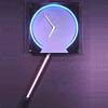 Neon Pendulum Clock