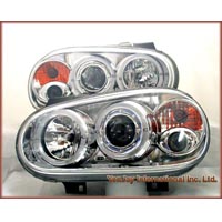 Projection Halo Angel Eye Head Light - Volkswagen Golf 4  with Fog Light (YJ-HL-VWGOL4F-AC)