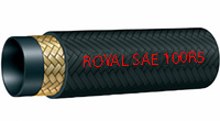 One-wire braid-reinforced hydraulic hose.Meets or exceeds SAE 100 R5