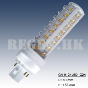 High lumen LED corn bulb; 36/24 LED-G24 base type available