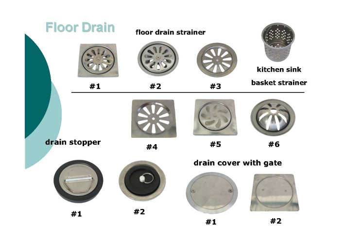 Floor drain, Flat strainer, Drain strainer, Bathroom drainer, Sink strainer