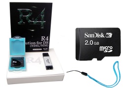 R4DS Adapter + SanDisk MicroSD 2G Combo
