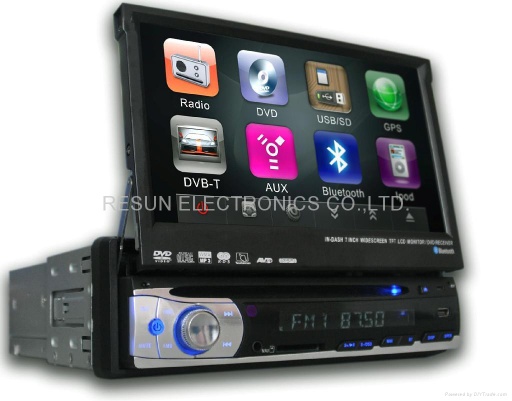 One DIN Car DVD GPS High-defi LCD Touch Screen DVB-T TMC