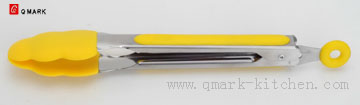 High quality stainless steel food tong with silicone head