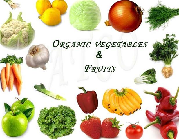 organic vegetables and fruits