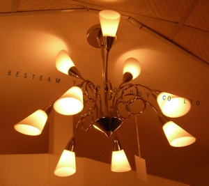 Glass pendant lamp, ceiling lamp