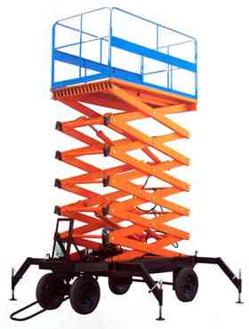 4 wheels mobile scissor lift