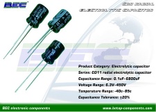 Radial aluminum electrolytic capacitor