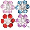 Magnetic Decor: 3-D set of 4 handcrafted magnets. Made of stainless steel and rhinestones