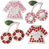 Magnetic Decor: 3-D set of 4 handcrafted magnets. Made of stainless steel and rhinestones.